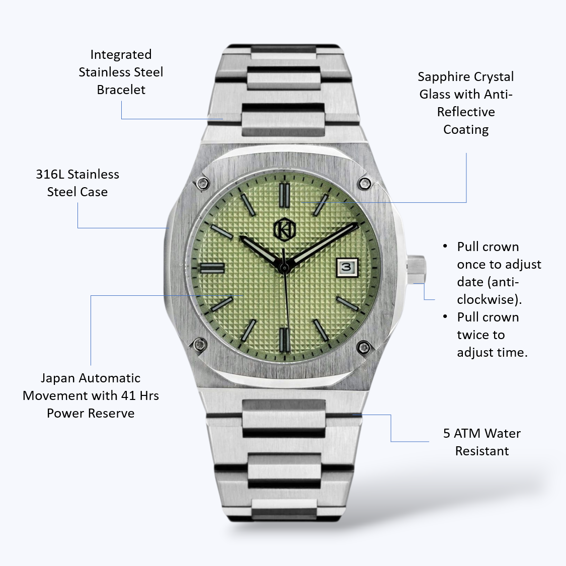 The Garden - Steel Bracelet