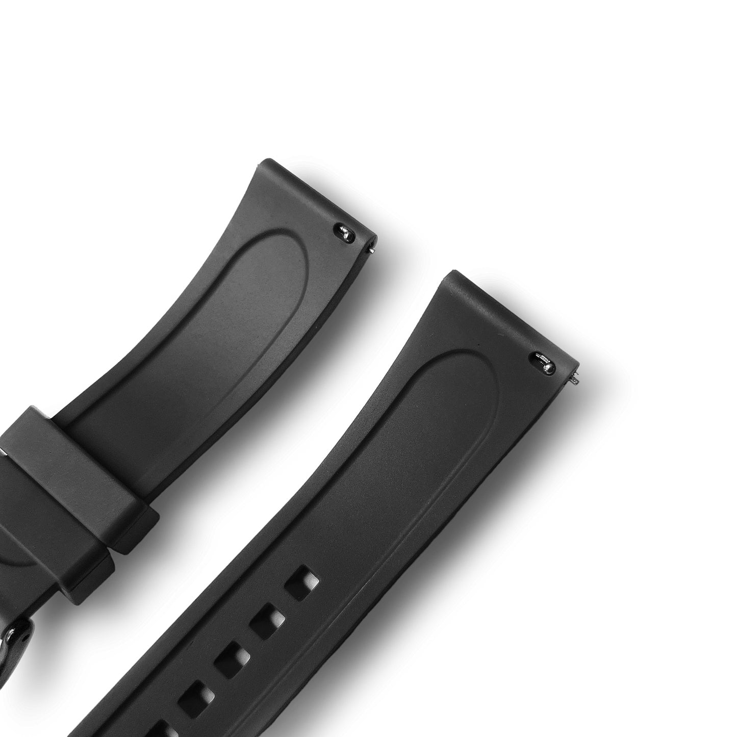 Black FKM Rubber Strap - Black Buckle (Liberty Series)