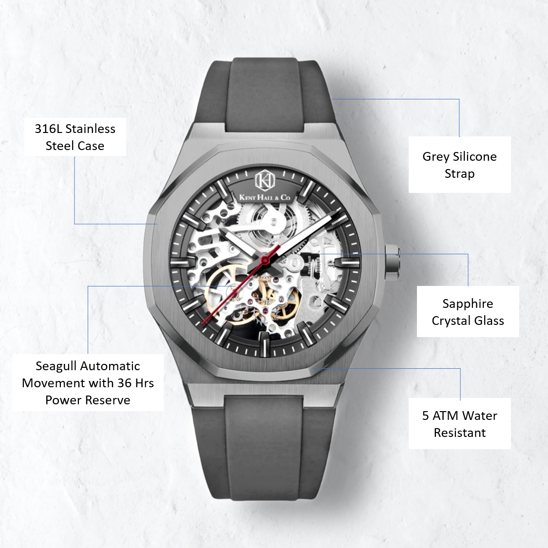 Gunmetal (Grey Silicone)