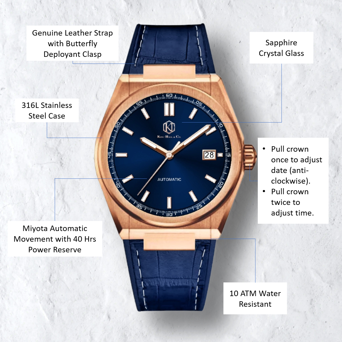 Royale - Blue Leather